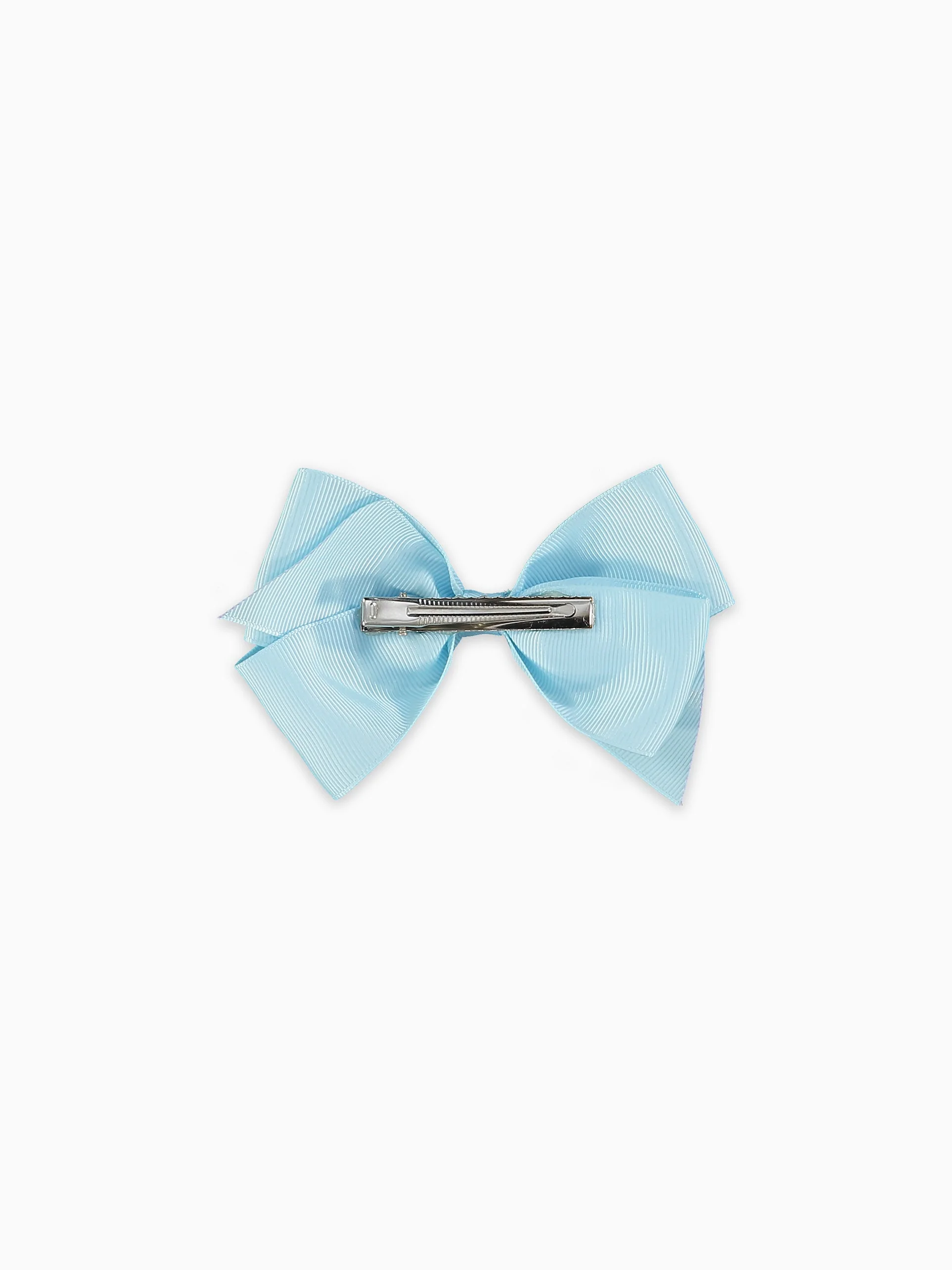 Baby Blue Big Bow Girl Clip - Image 4