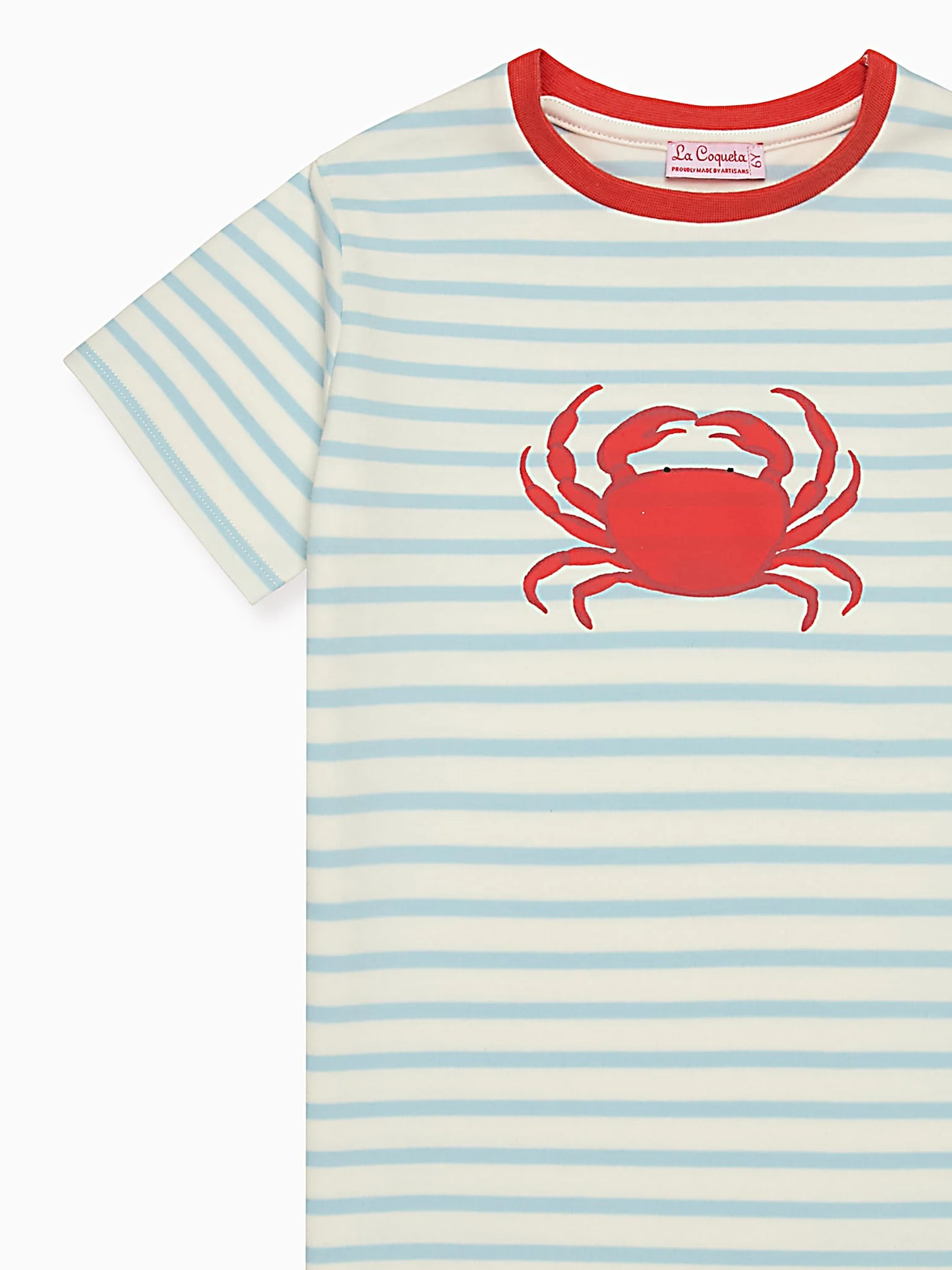 Blue Stripe Cangrajo Kids T-Shirt - Image 4