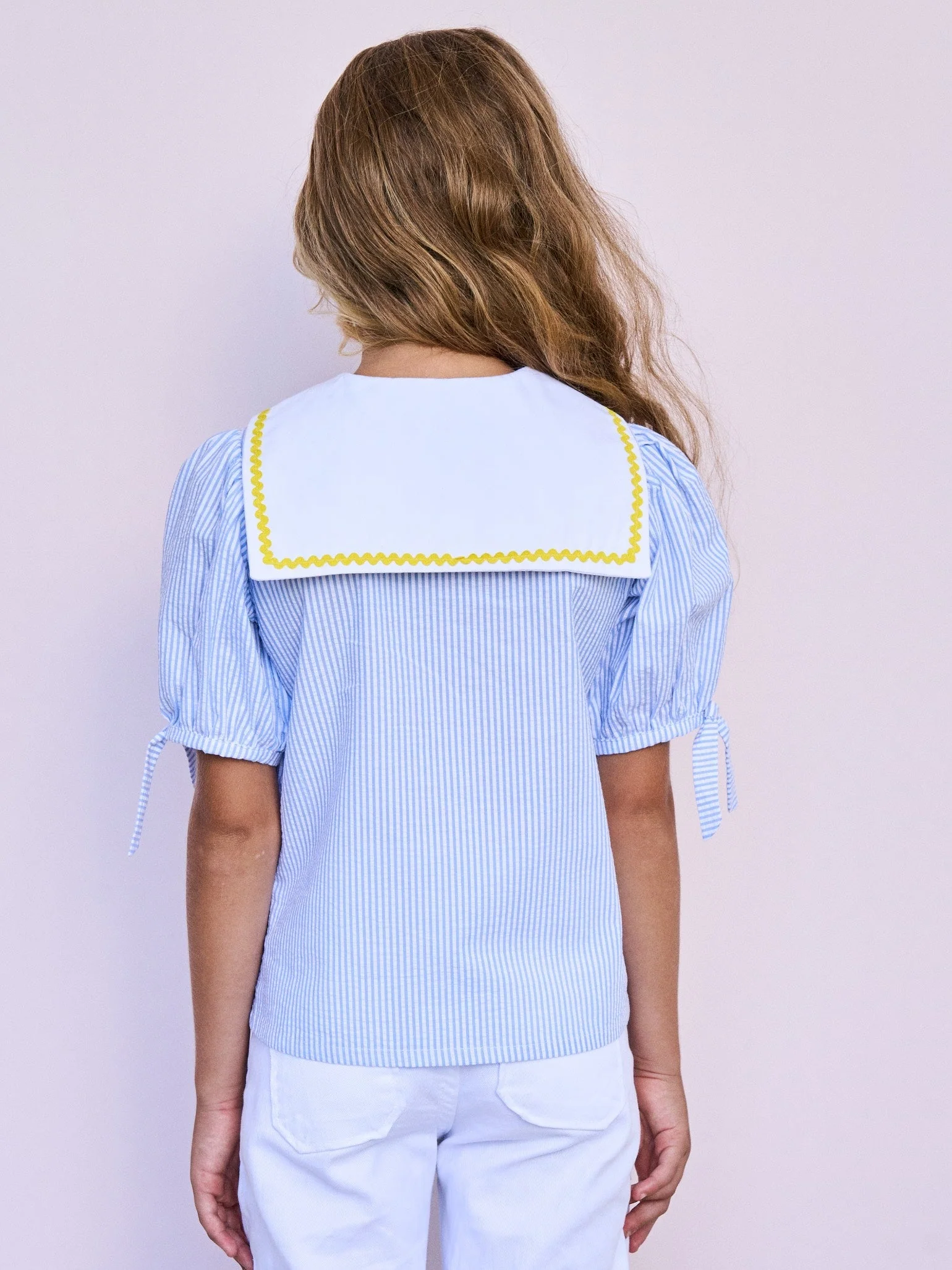 Blue Stripe Georgina Girl Shirt - Image 3