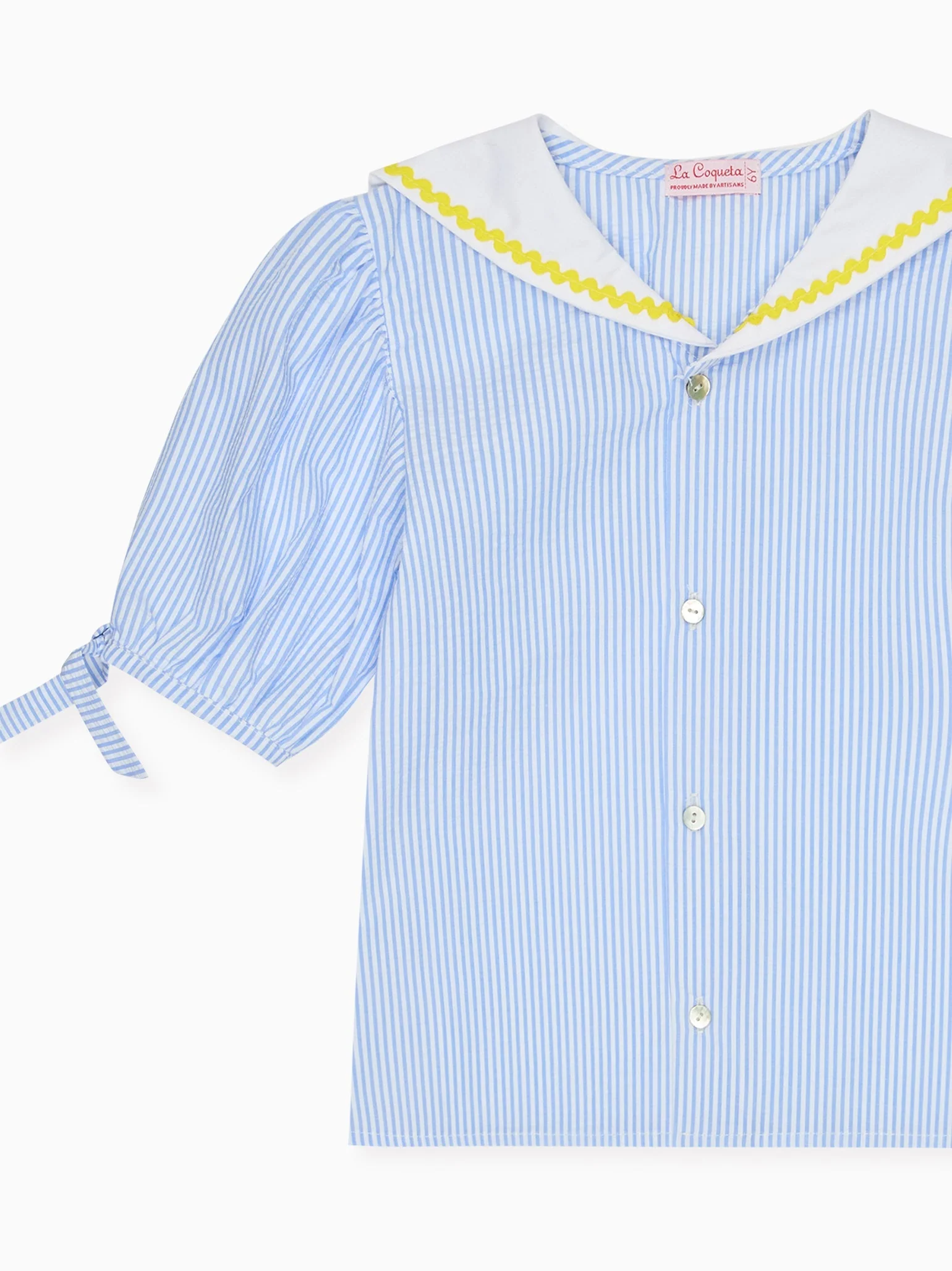 Blue Stripe Georgina Girl Shirt - Image 4