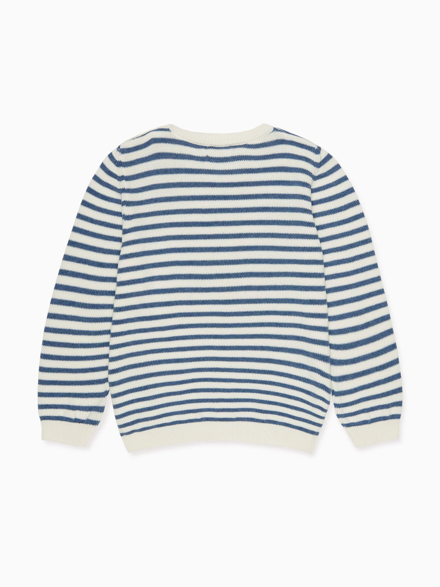 Blue Stripe Limon Cotton Boy Jumper - Image 3
