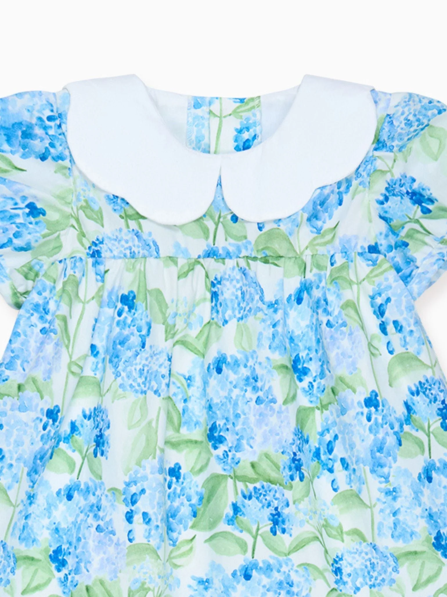 Hill House Home X La Coqueta Blue Watercolour Hydrangea Hestia Baby Girl Set - Image 4