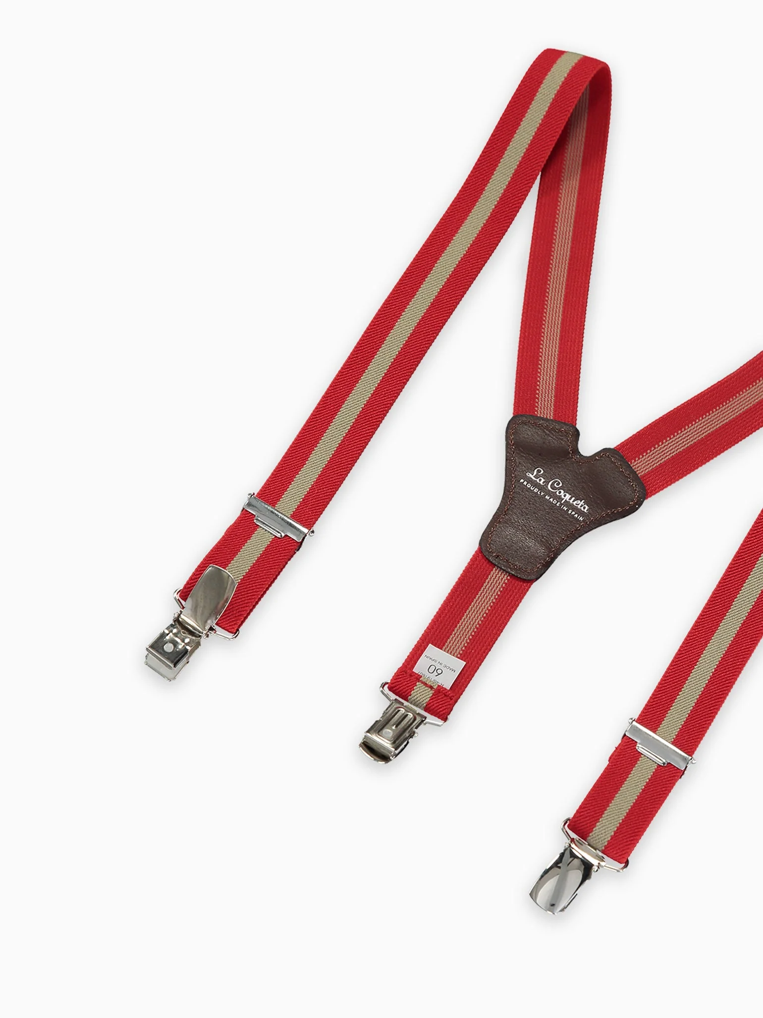 Burgundy/Beige Striped Boy Braces - Image 4