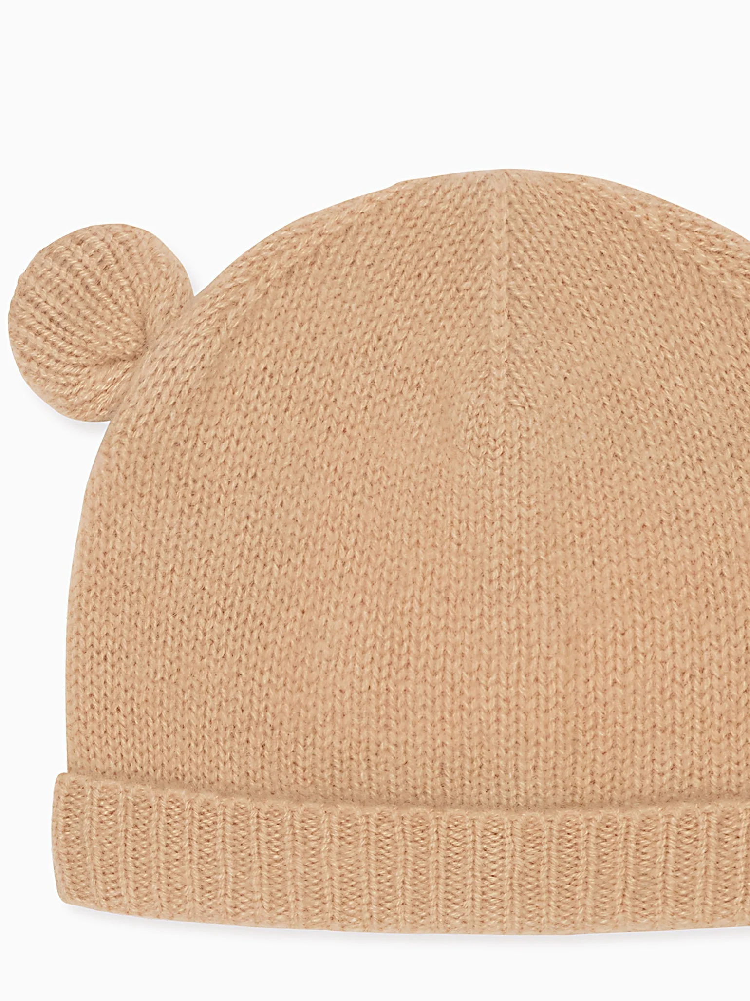 Camel Melange Gloria Cashmere Baby Hat - Image 3