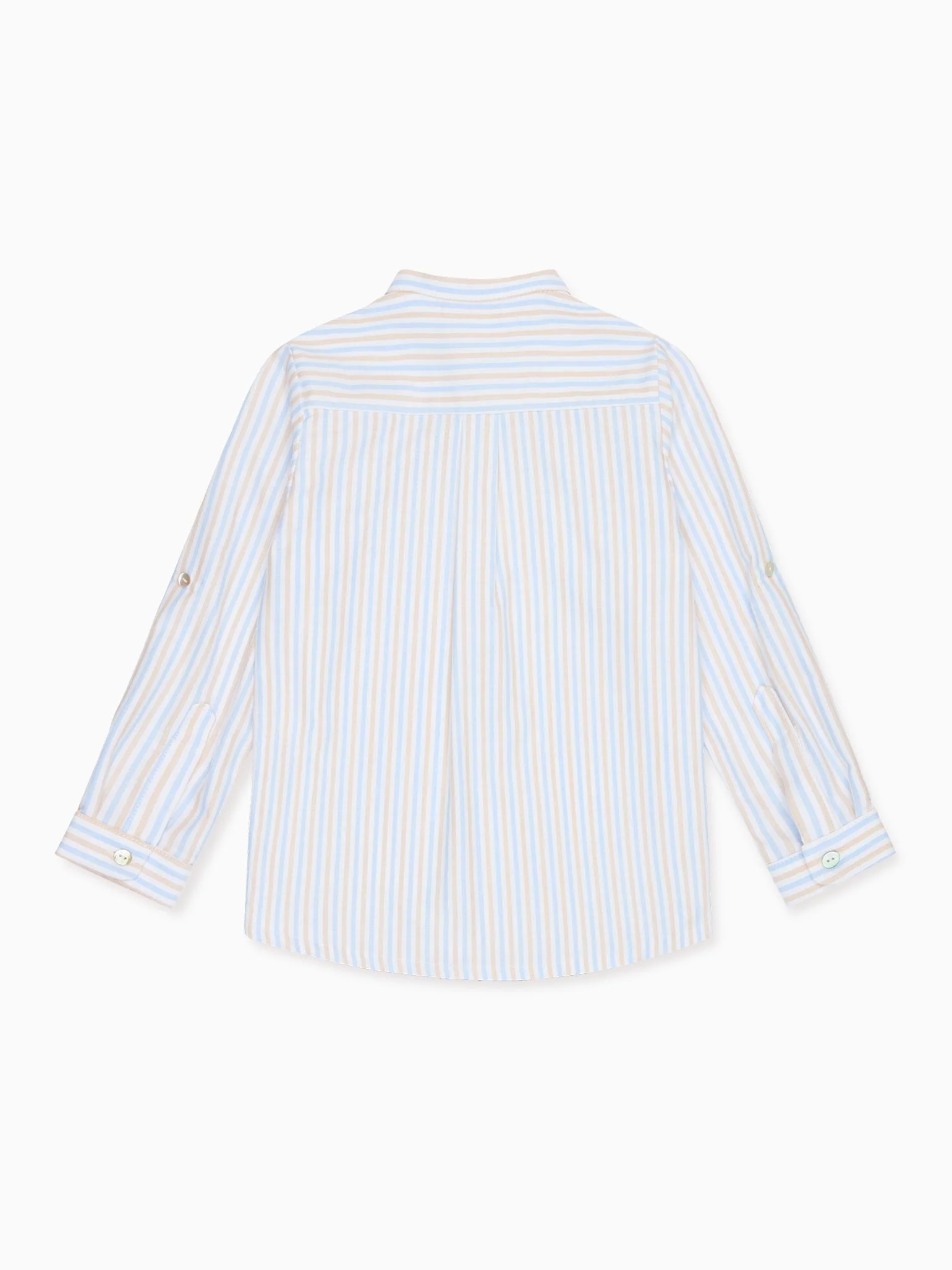 Caramel Stripe Jazmin Long Sleeve Boy Shirt - Image 4