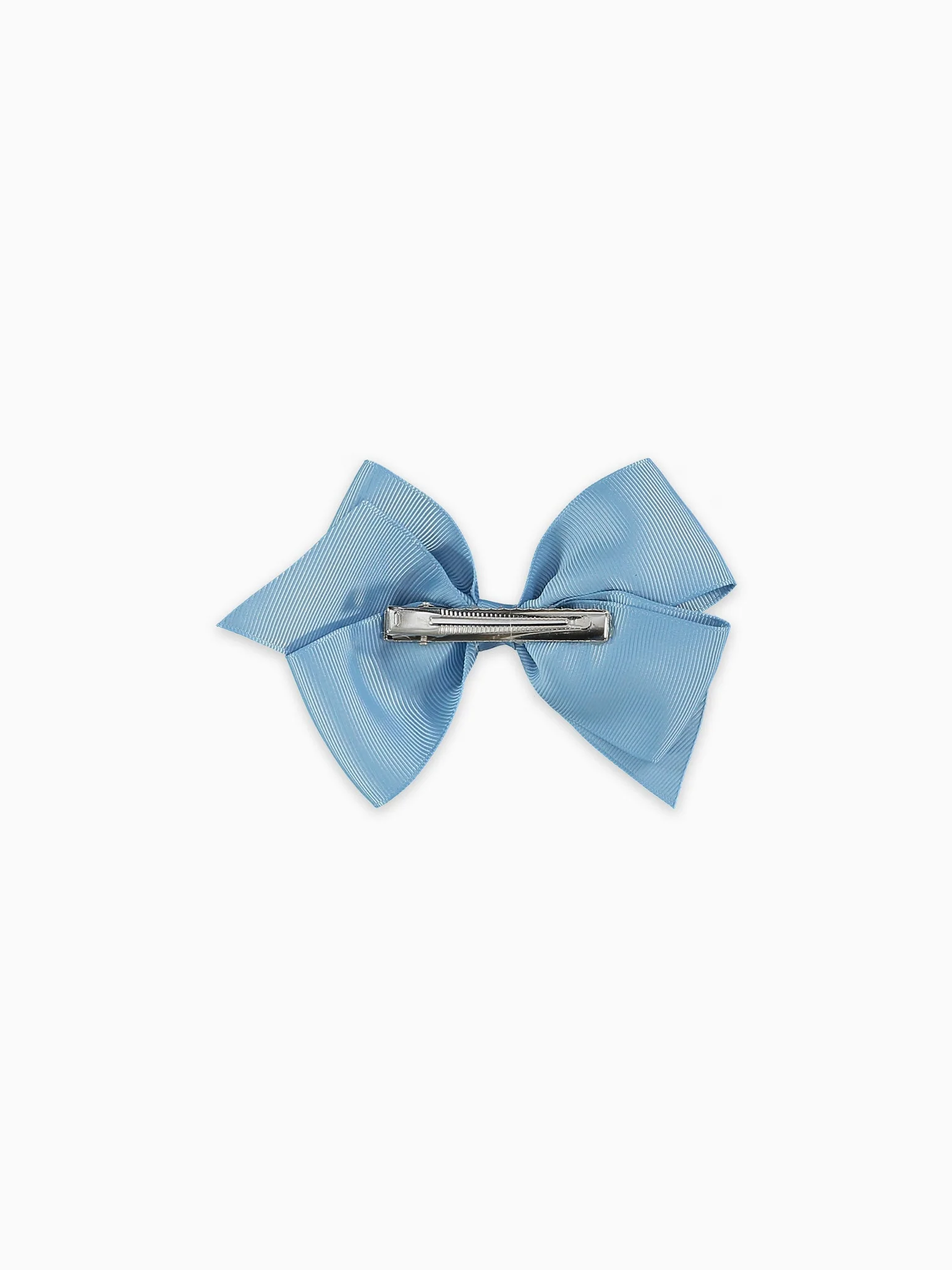 Dusty Blue Big Bow Girl Clip - Image 3