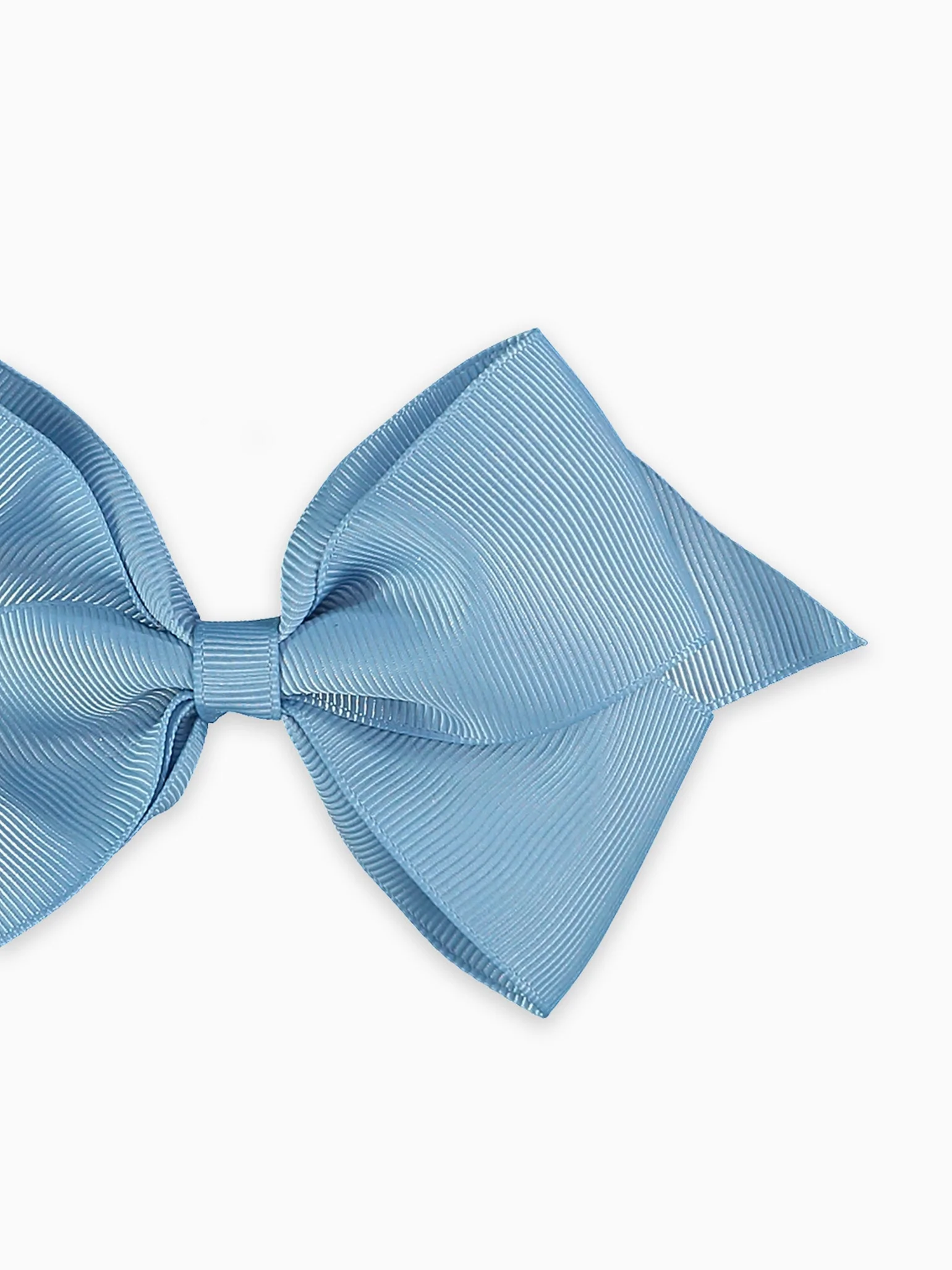 Dusty Blue Big Bow Girl Clip - Image 4