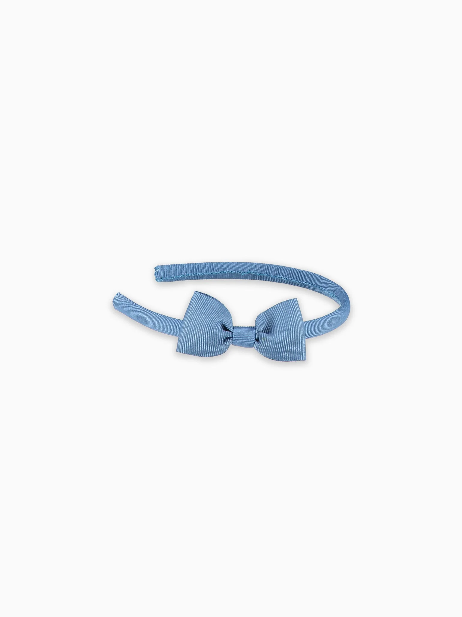 Dusty Blue Small Bow Girl Headband - Image 3
