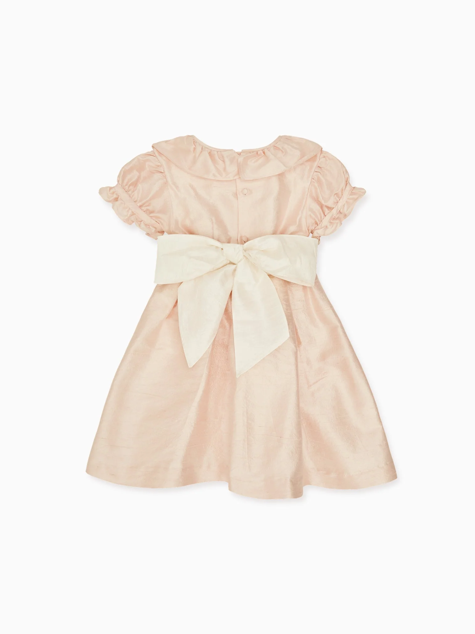 Dusty Pink Azalea Ceremony Girl Silk Dress - Image 5