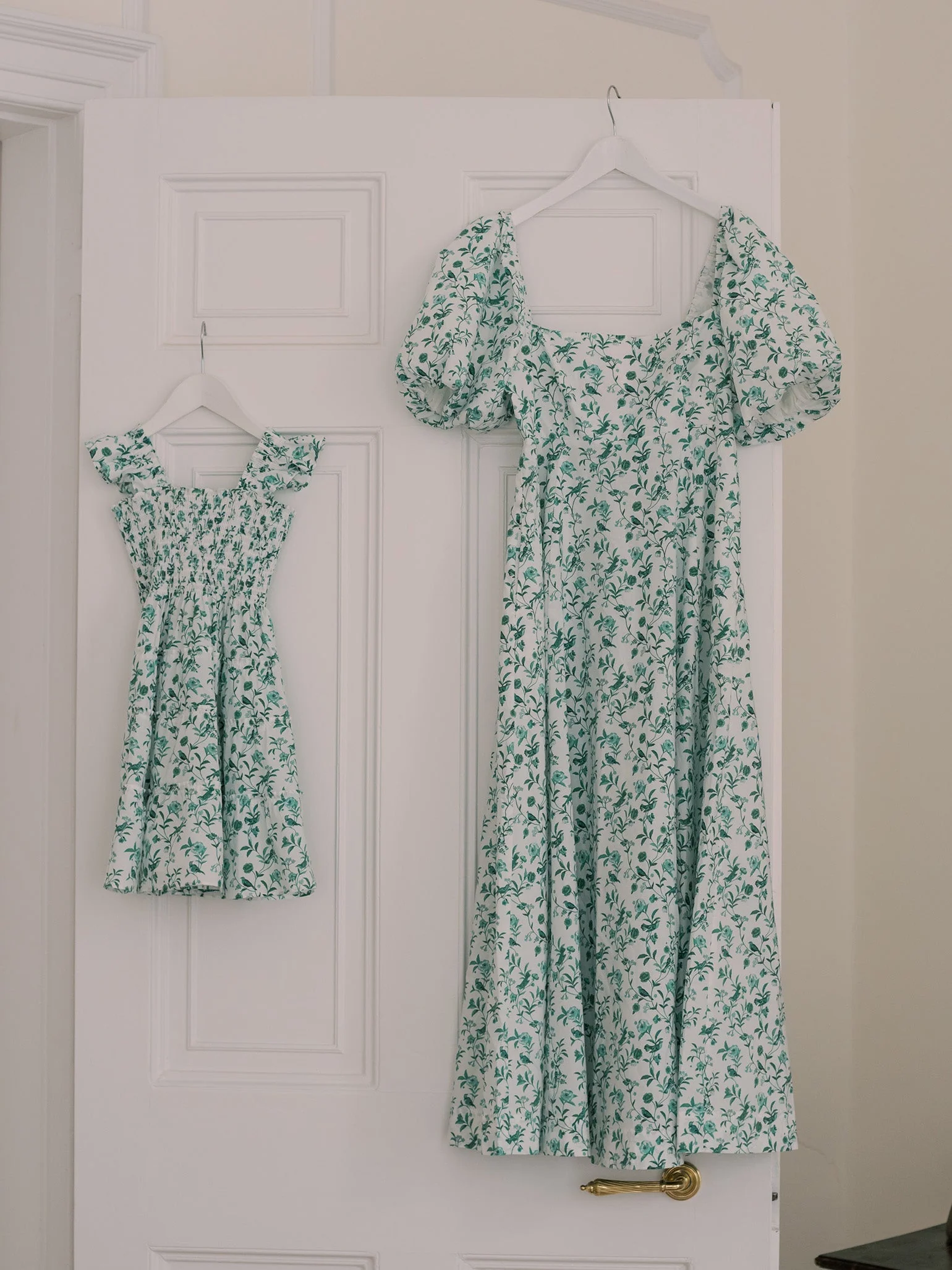 Hill House Home X La Coqueta Green Bird Floral Women Matilda Dress - Image 7