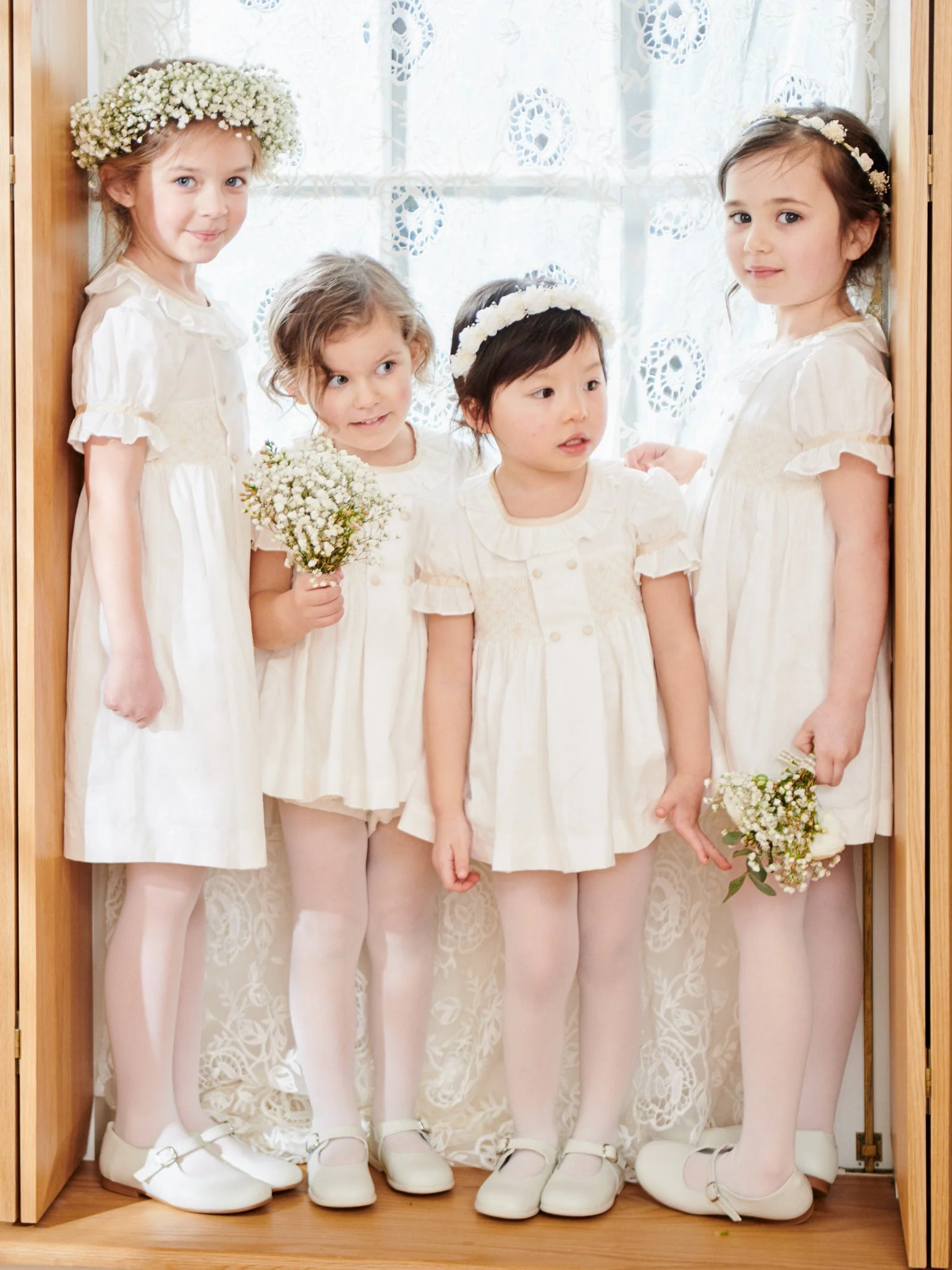 Ivory Santina Smock Ceremony Girl Dress - Image 3
