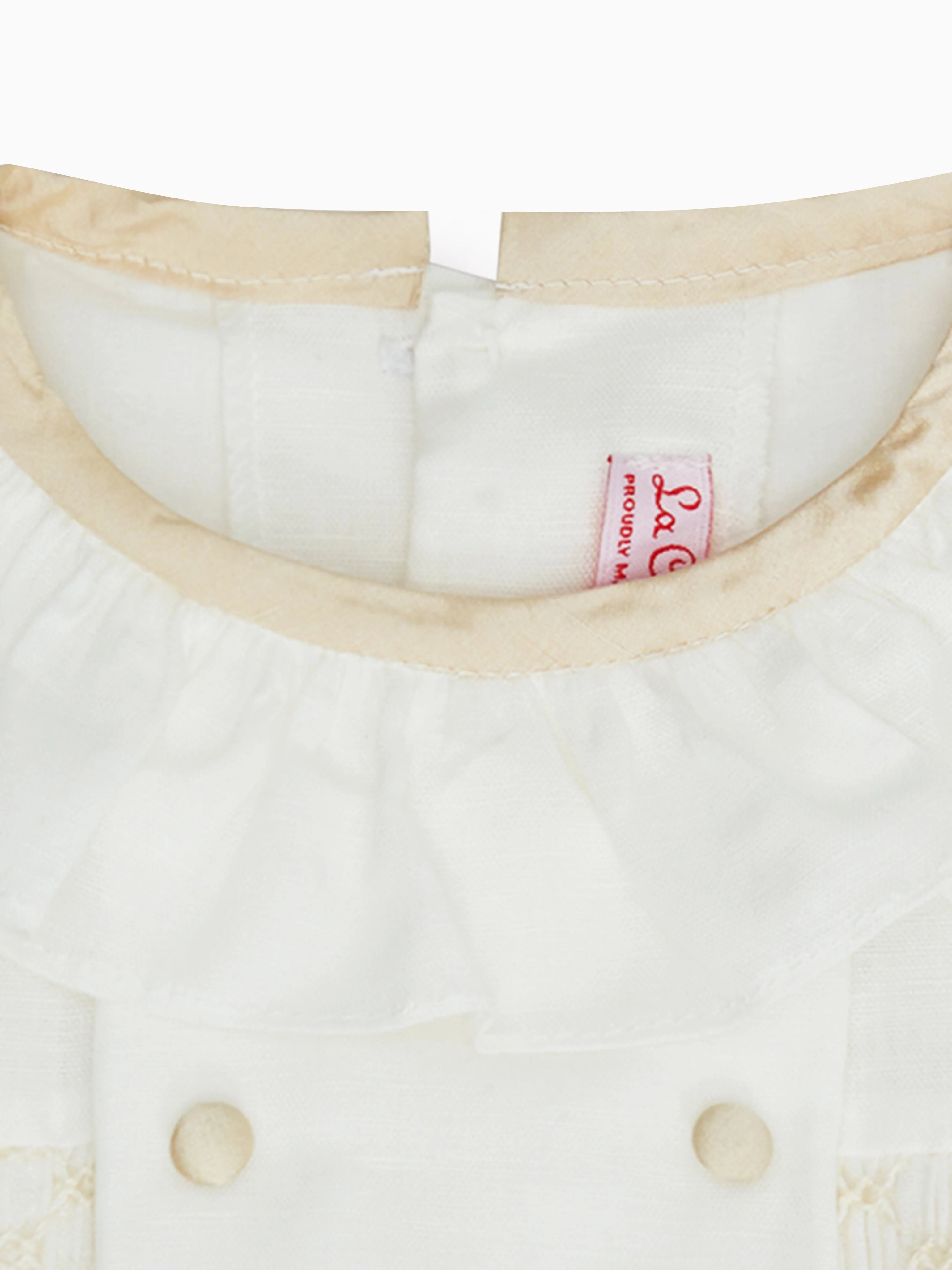 Ivory Santina Smock Ceremony Girl Dress - Image 4