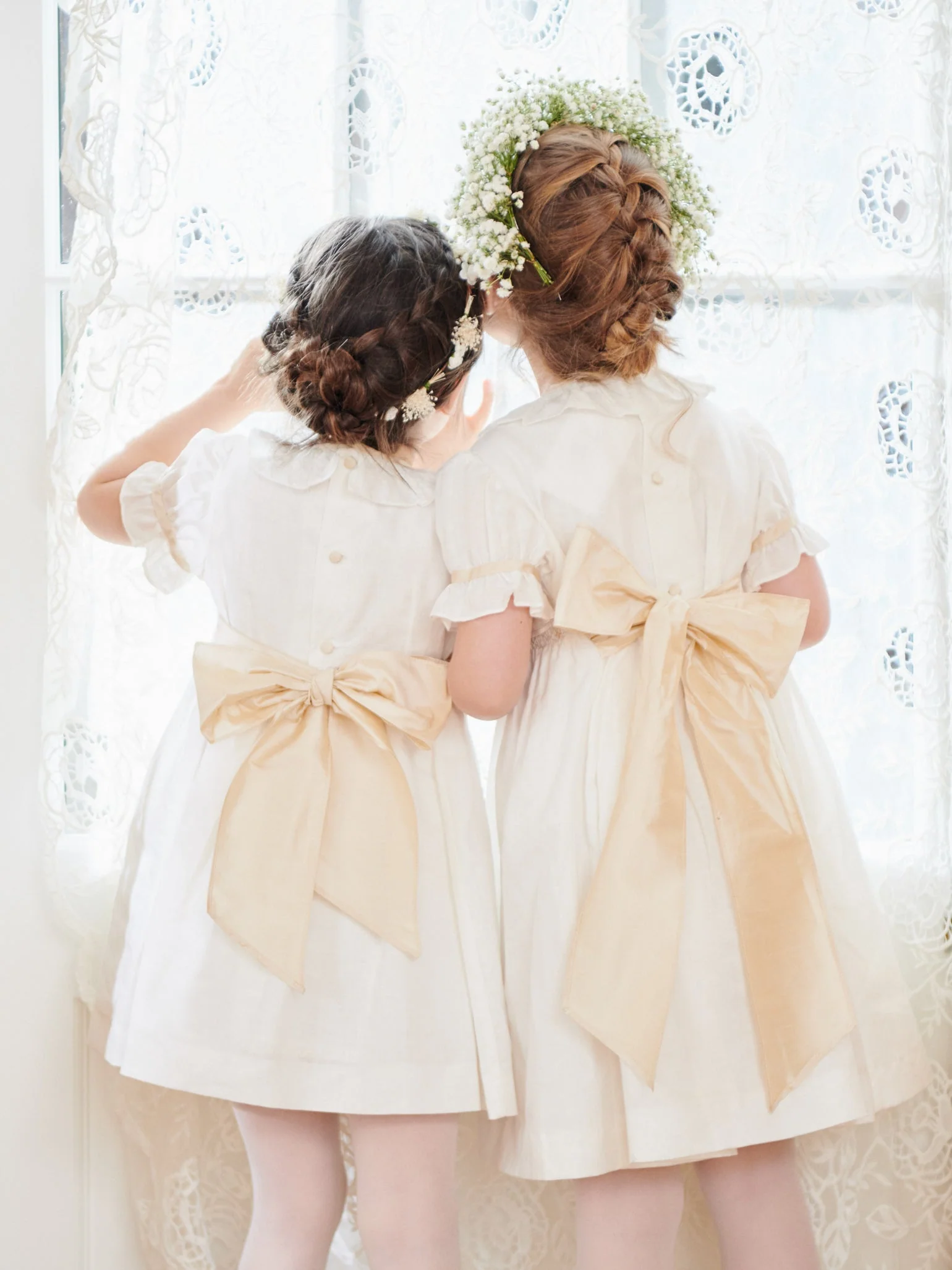 Ivory Santina Smock Ceremony Girl Dress - Image 6