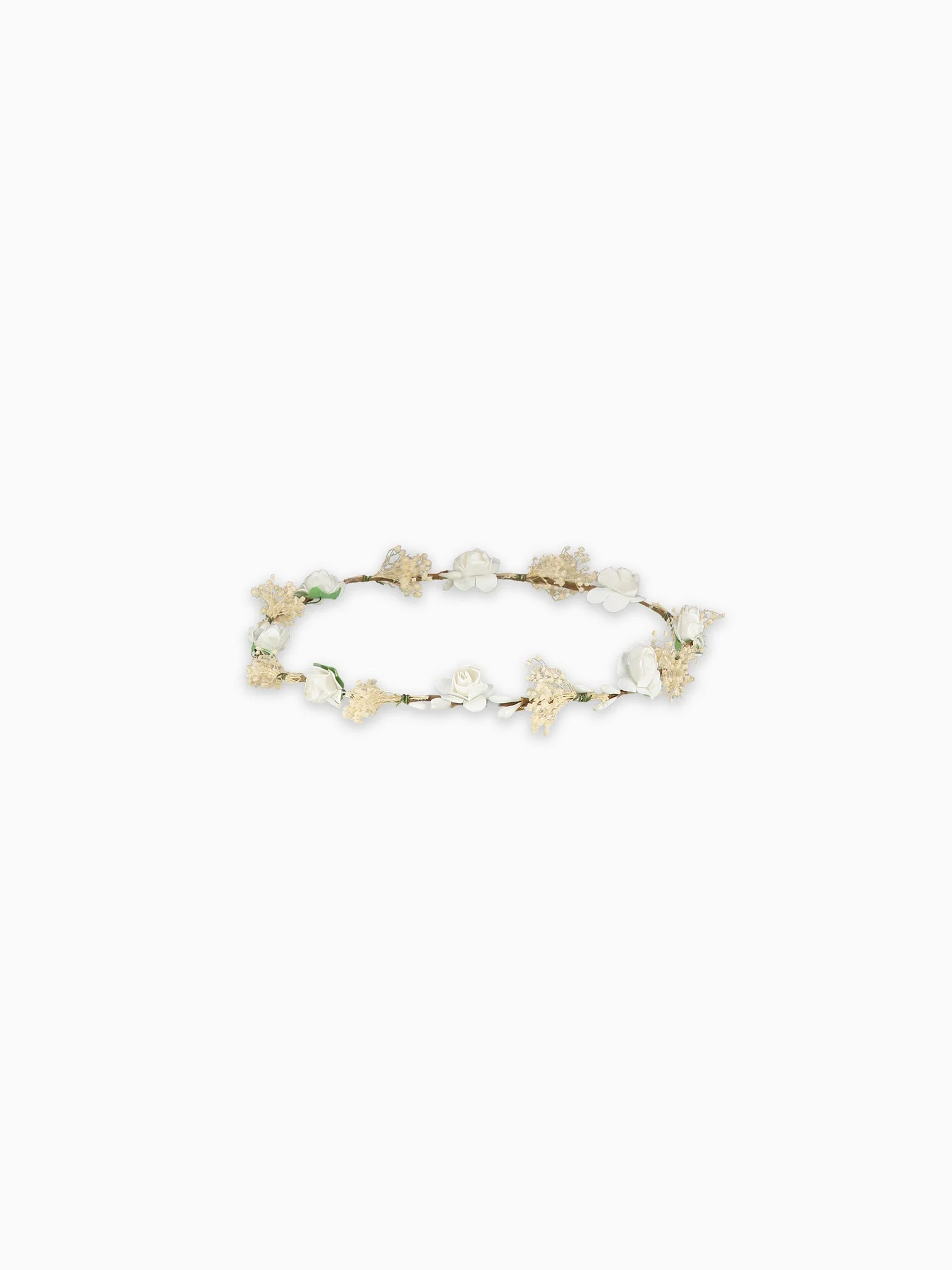 Ivory Vintage Floral Girl Hair Garland - Image 4