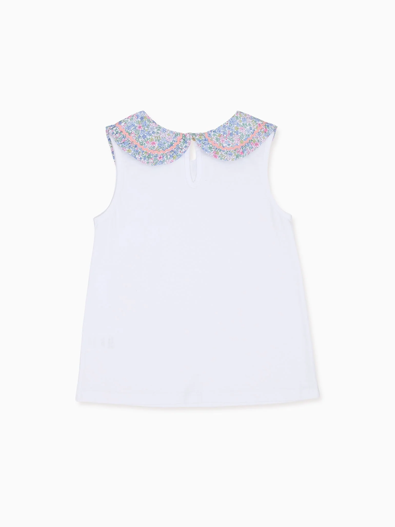 Light Blue Floral Florentina Girl Top - Image 3