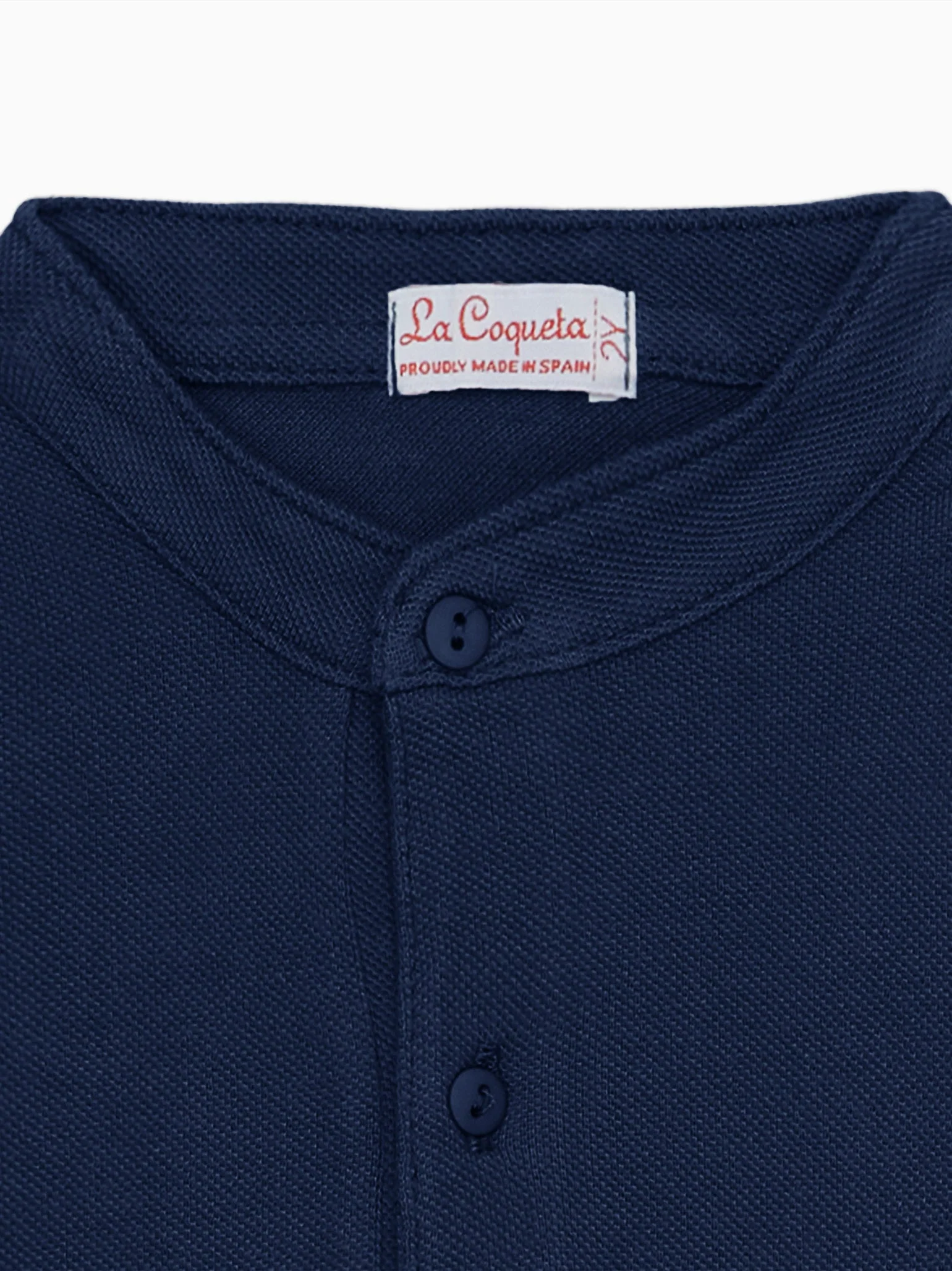 Navy Alcomo Long Sleeve Boy Polo Shirt - Image 4