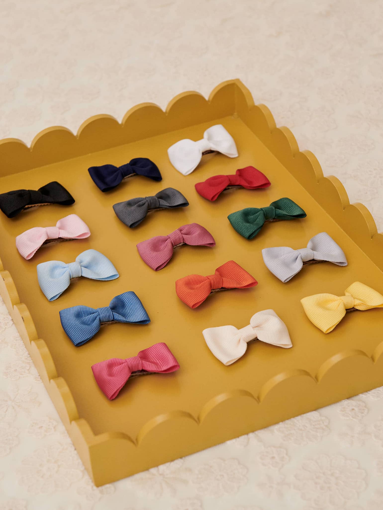 Navy Blue Small Bow Girl Clip - Image 3