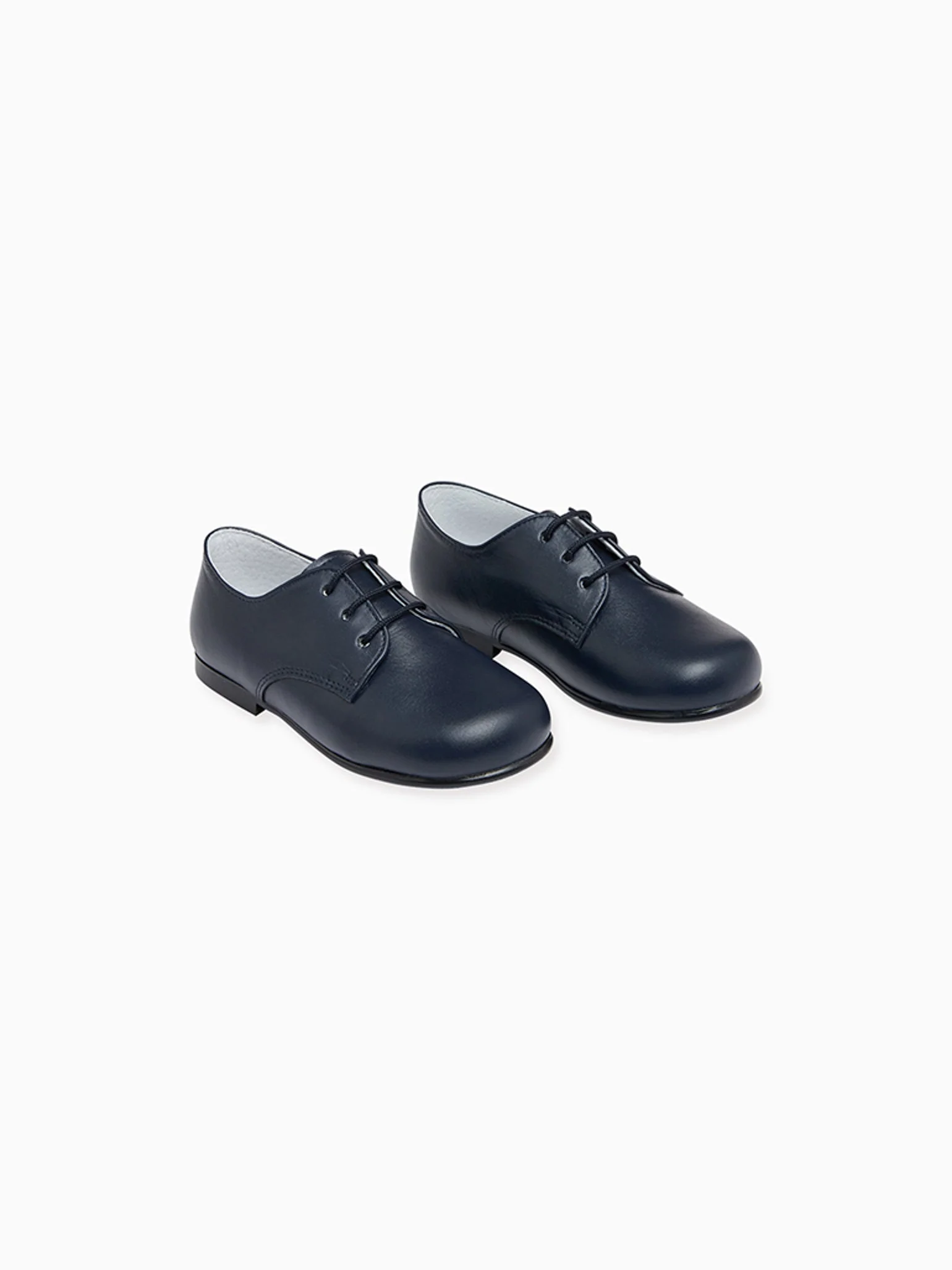 Navy Leather Toddler Inglesito Ceremony Shoes - Image 4