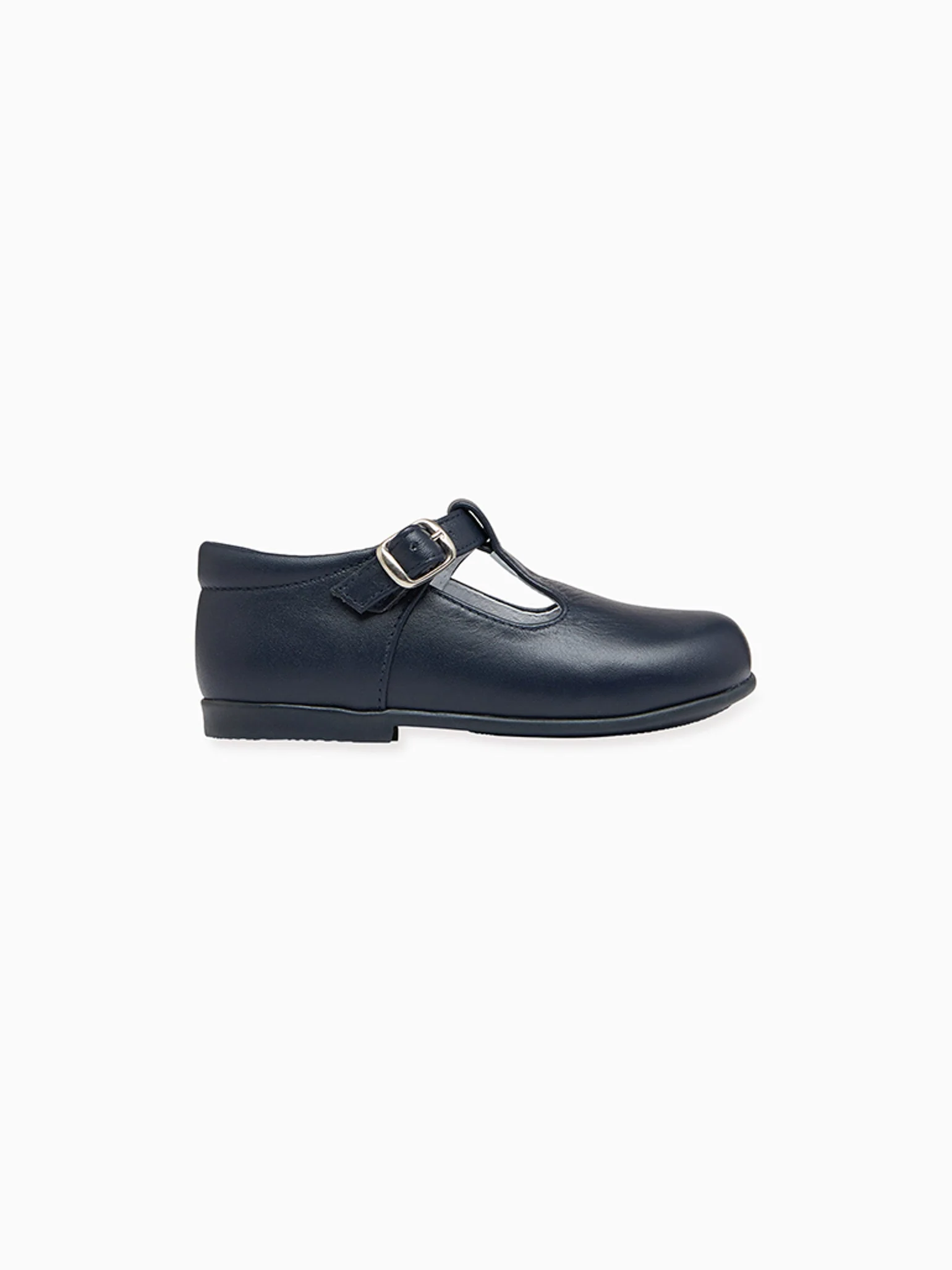 Navy Leather Toddler T-Bar Shoes - Image 4