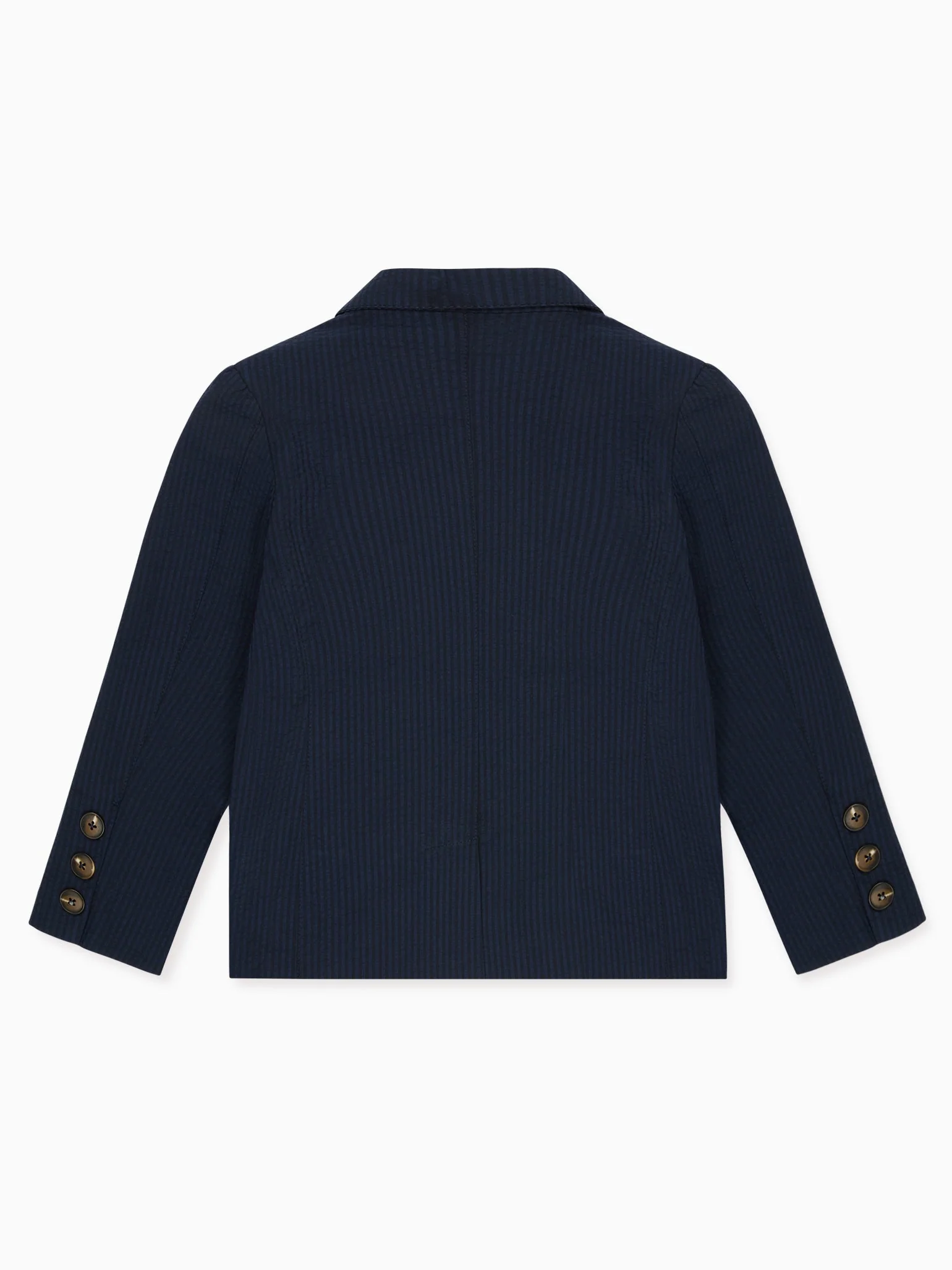 Navy Seersucker Sybil Boy Jacket - Image 5