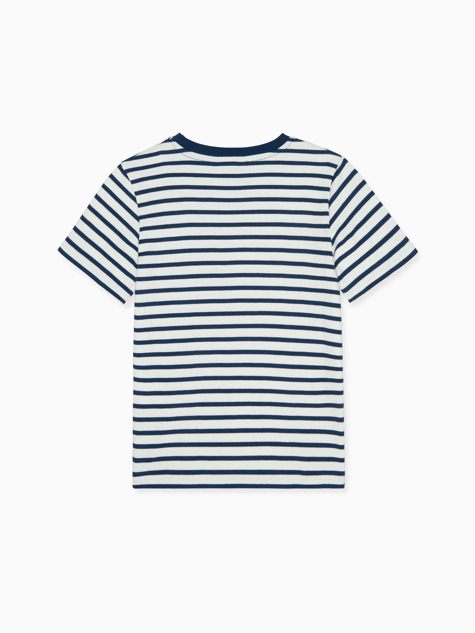 Navy Stripe Arturo Kids Cotton T-Shirt - Image 5