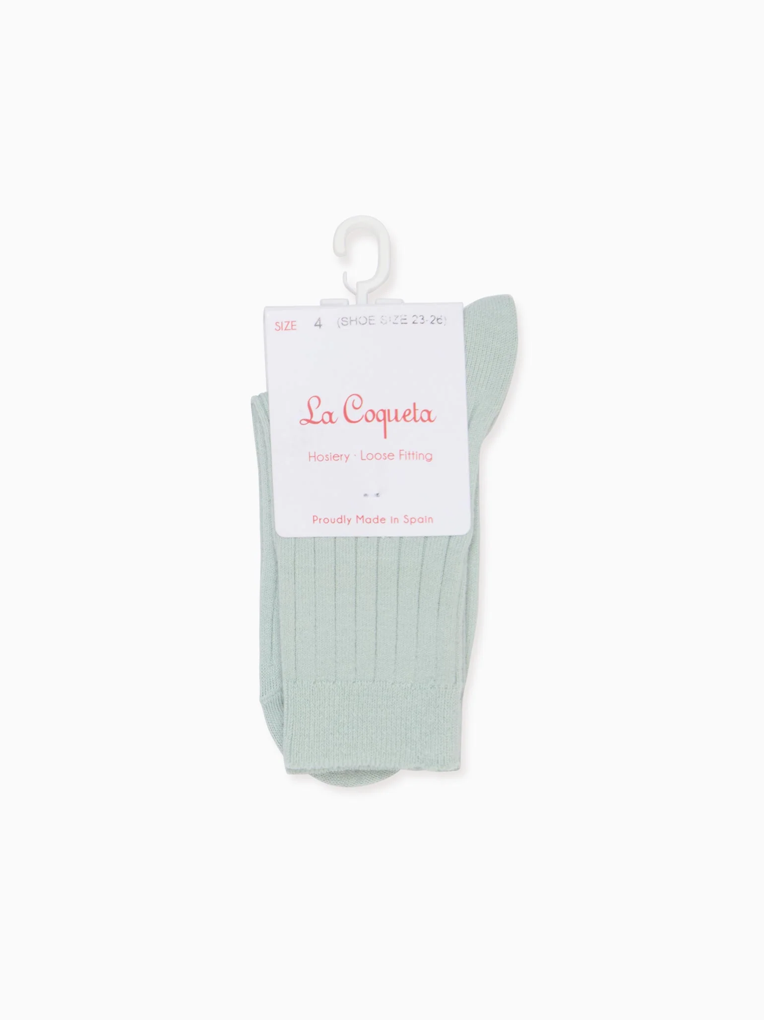 Pale Green Ribbed Short Kids Socks - Image 5