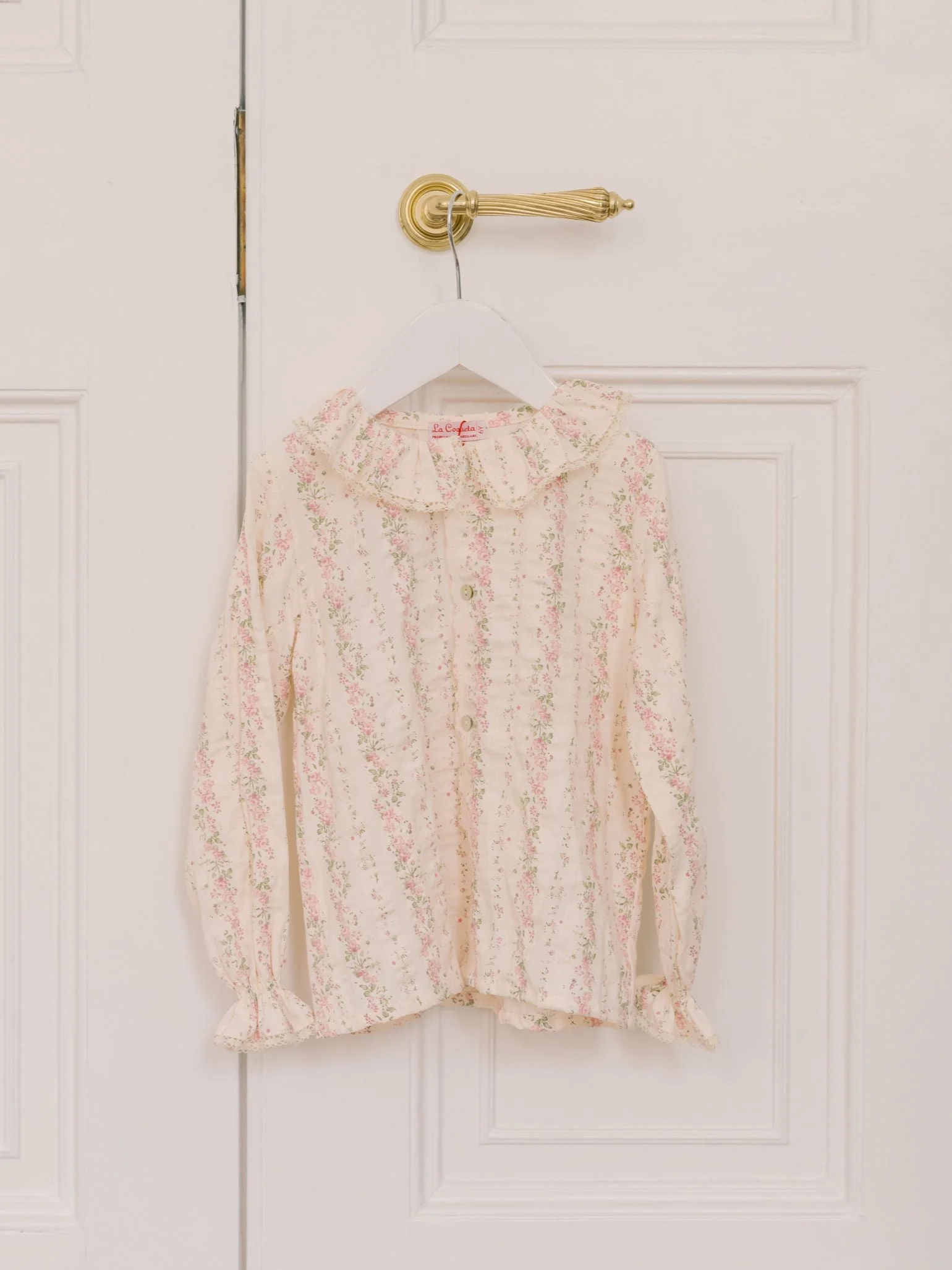 Pink Floral Lila Long Sleeve Girl Shirt - Image 3