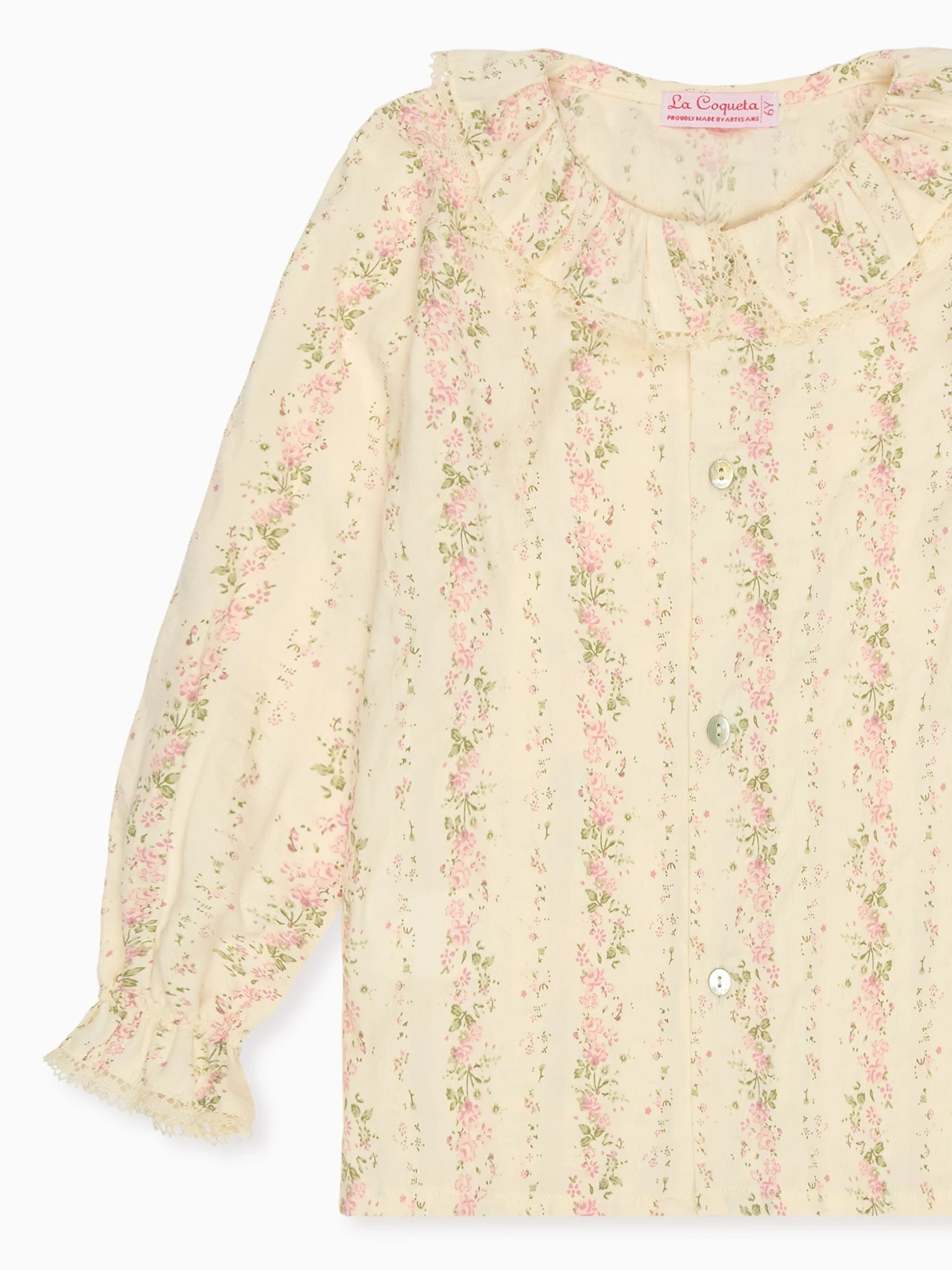 Pink Floral Lila Long Sleeve Girl Shirt - Image 4