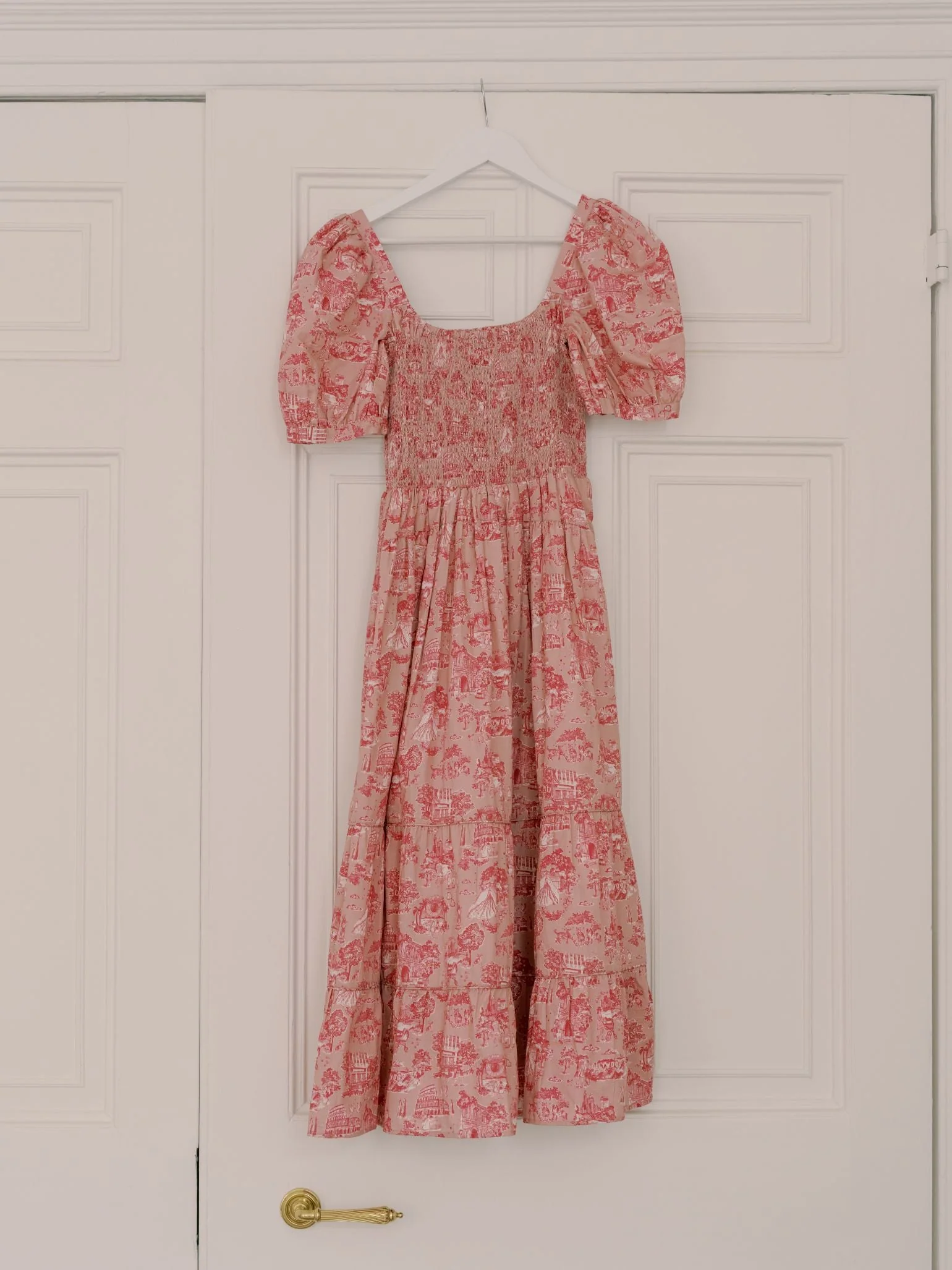 Nicky Hilton x La Coqueta Pink Toile de Jouy London Women Long Dress - Image 8