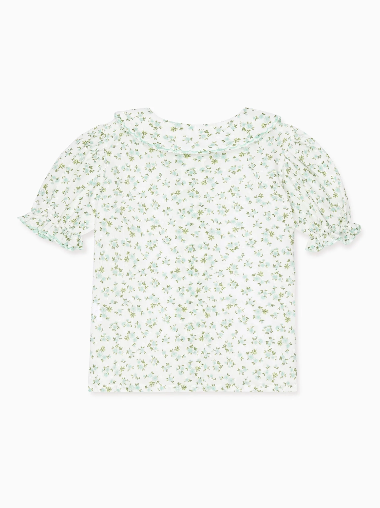 Sage Floral Nieves Girl Shirt - Image 4