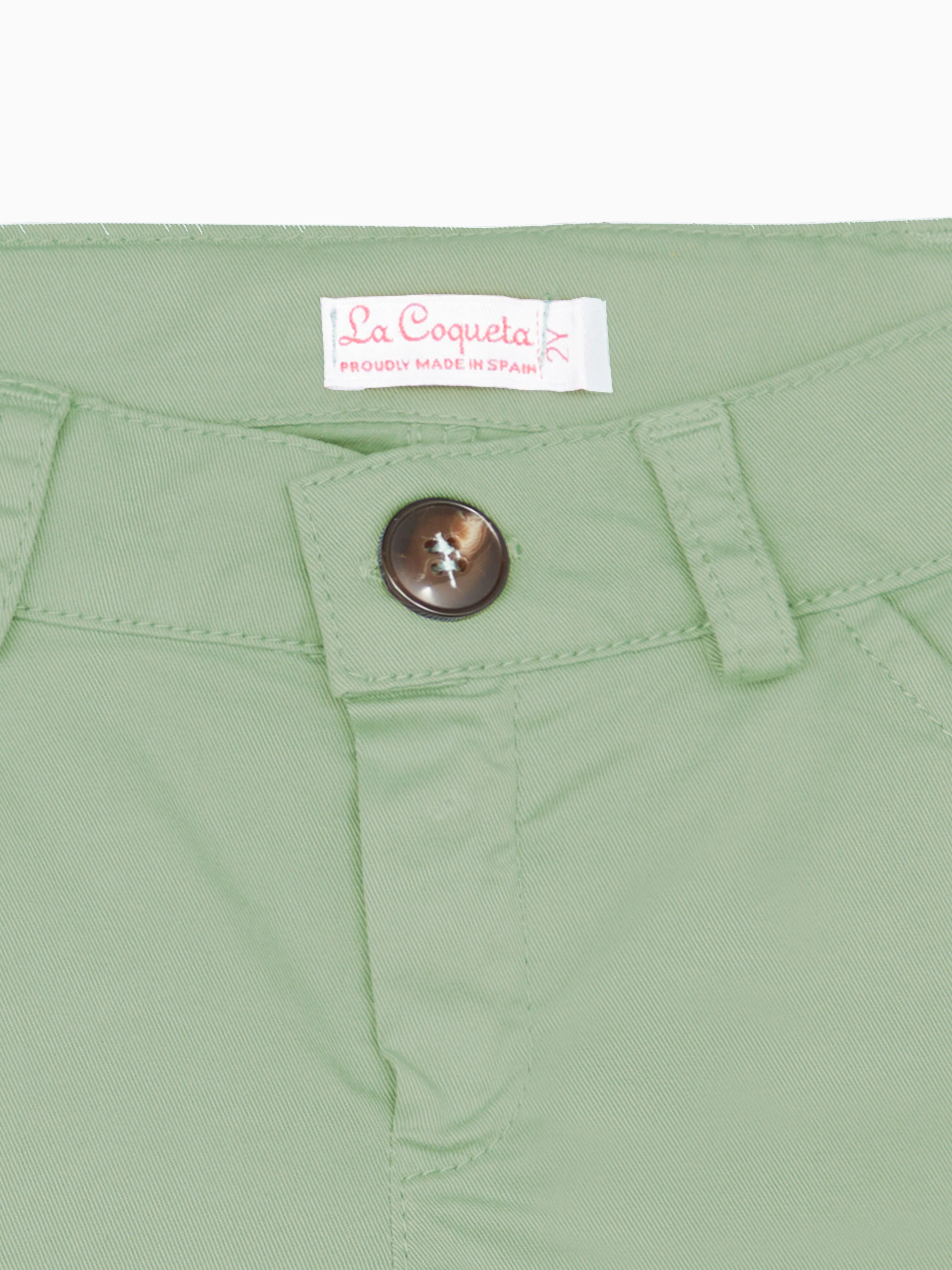 Sage Green Bocusi Boy Chino Shorts - Image 4
