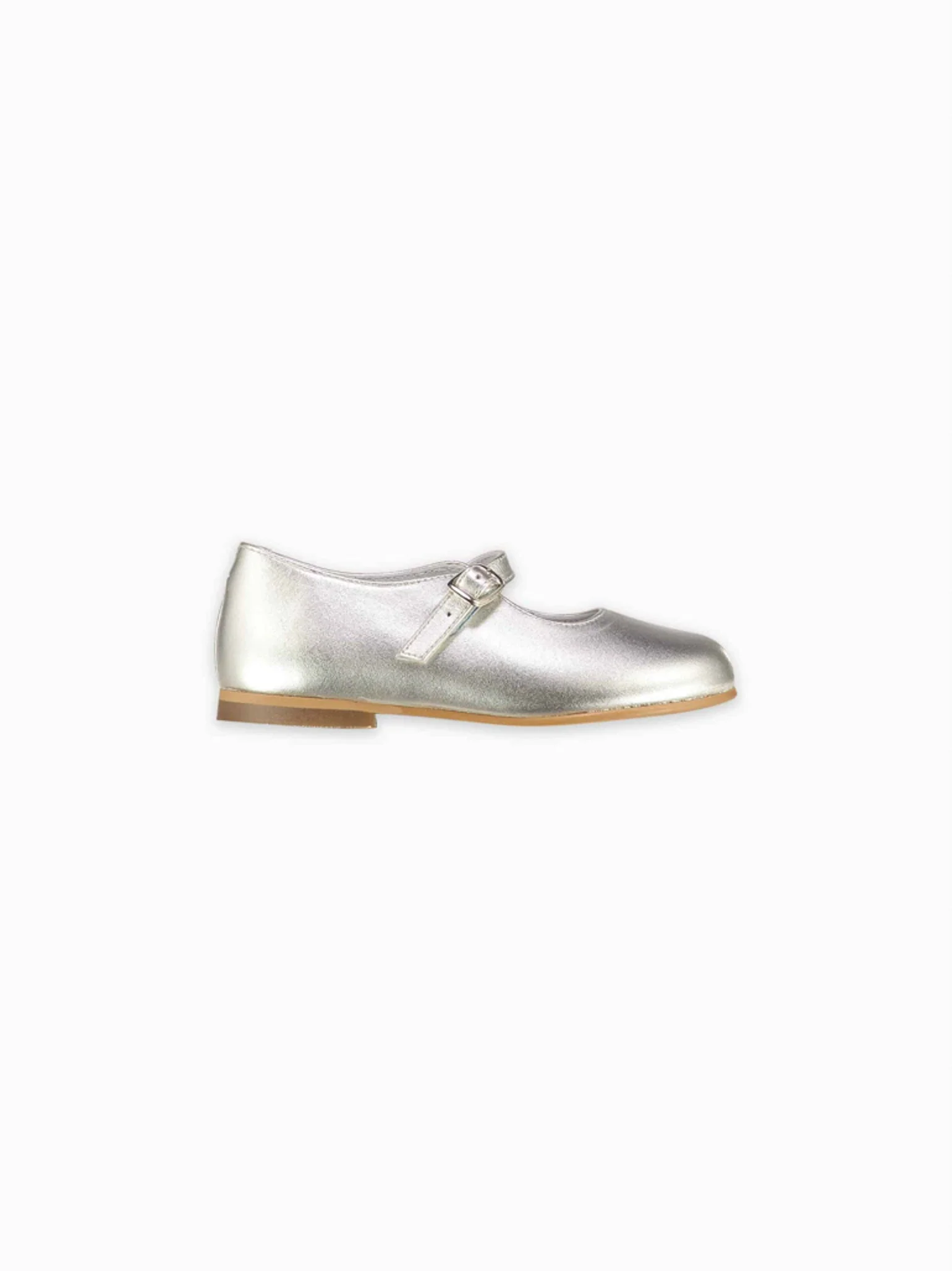 Silver Leather Girl Mary Jane Shoes - Image 5