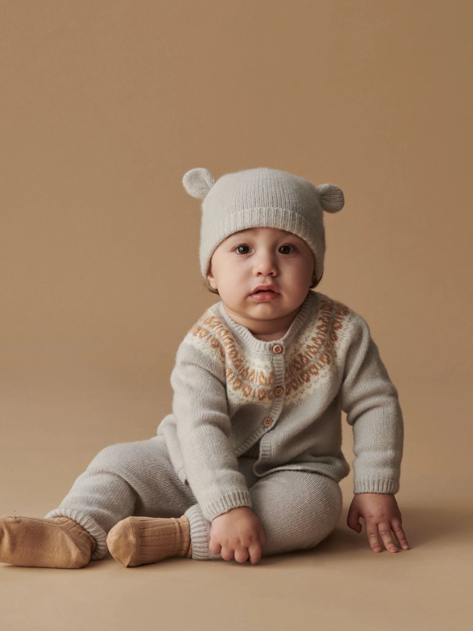 Soft Grey Gloria Cashmere Baby Hat - Image 3