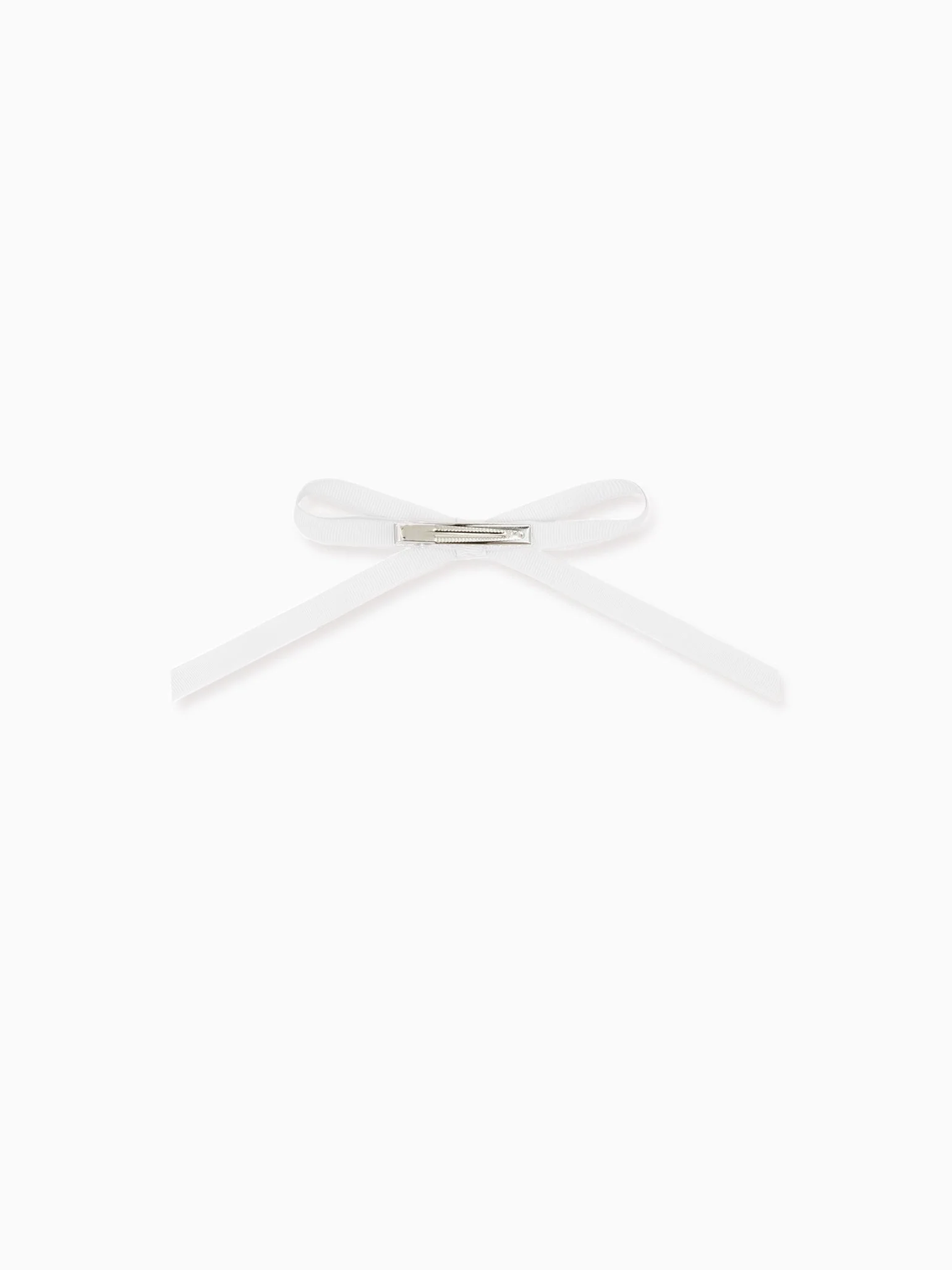 White Long Bow Girl Clip - Image 4