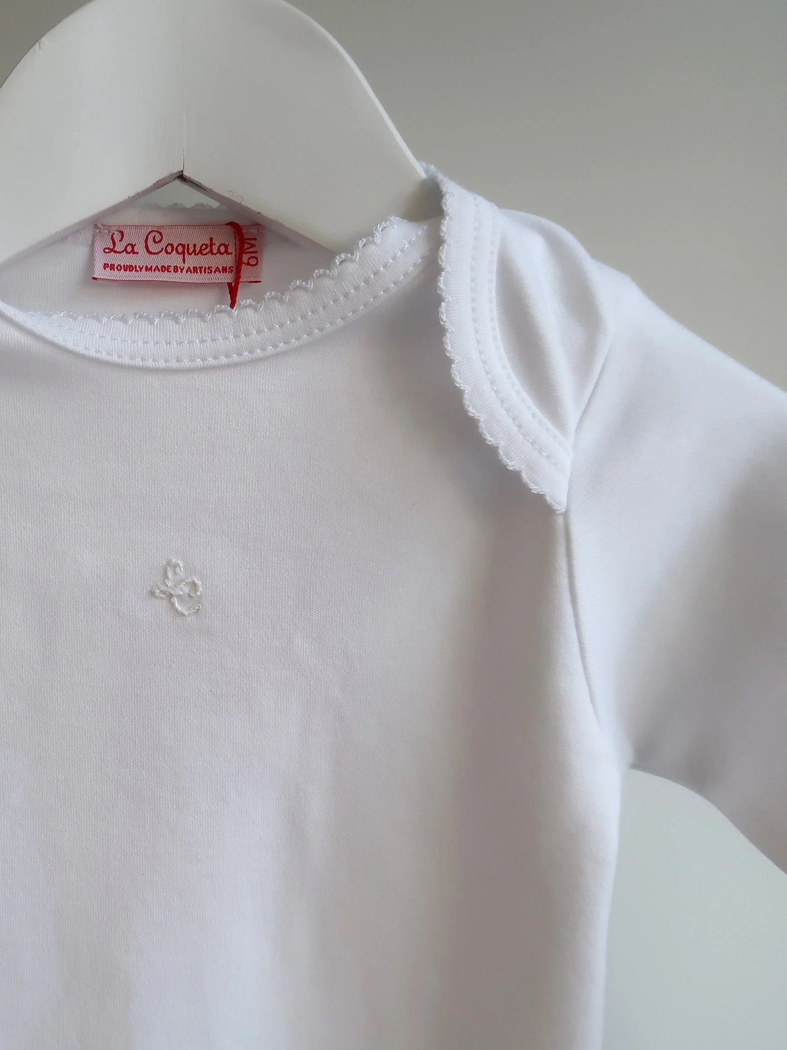 White Lonza Baby Body Vest - Image 3