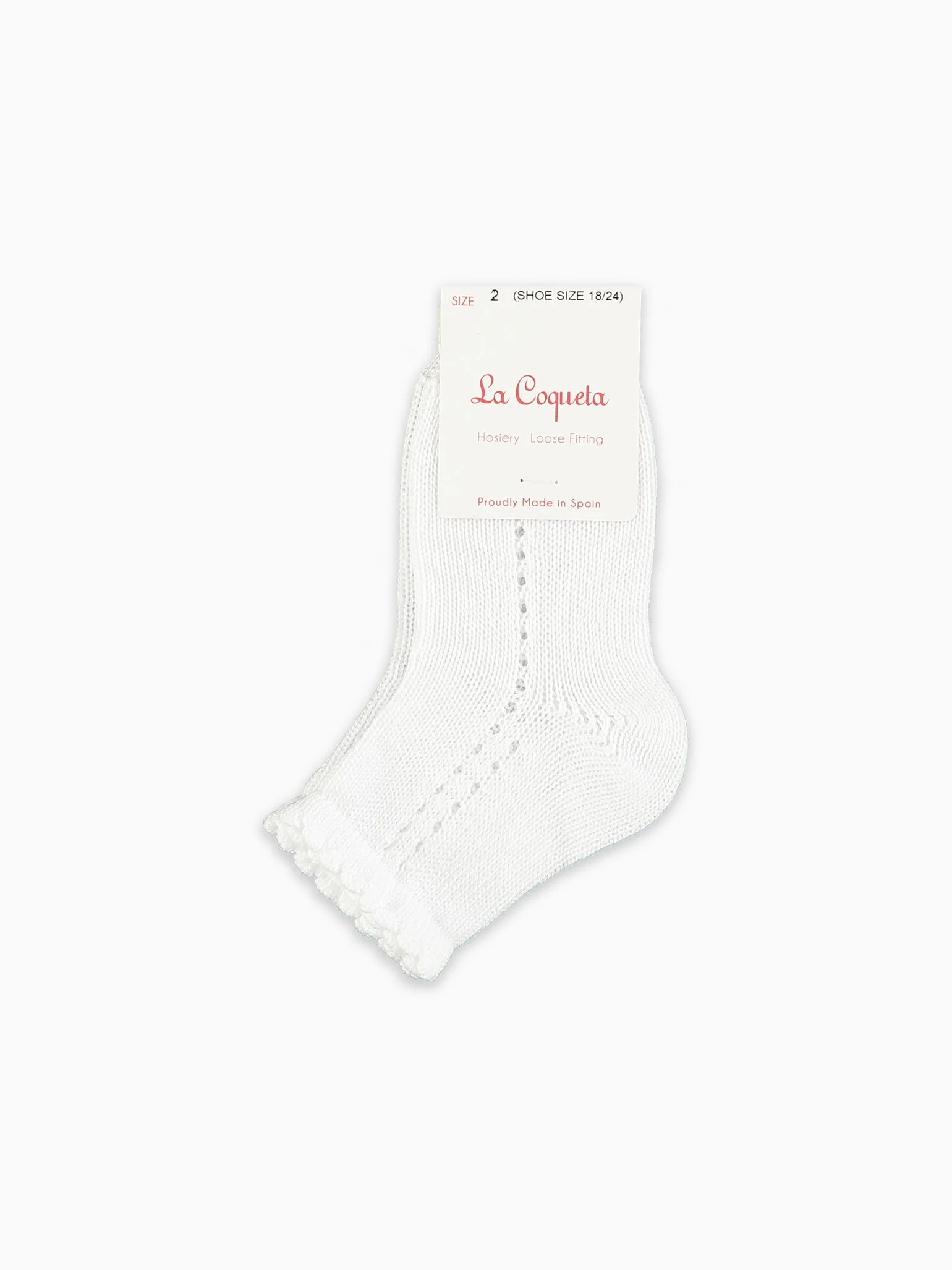 White Openwork Short Girl Socks - Image 4