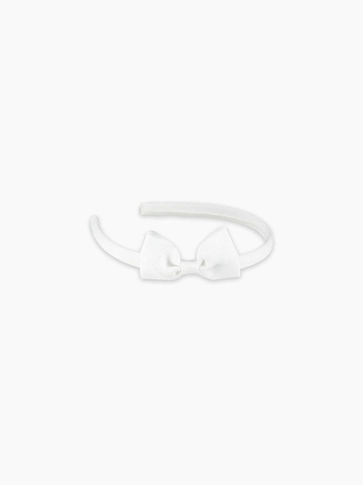 White Small Bow Girl Headband - Image 3