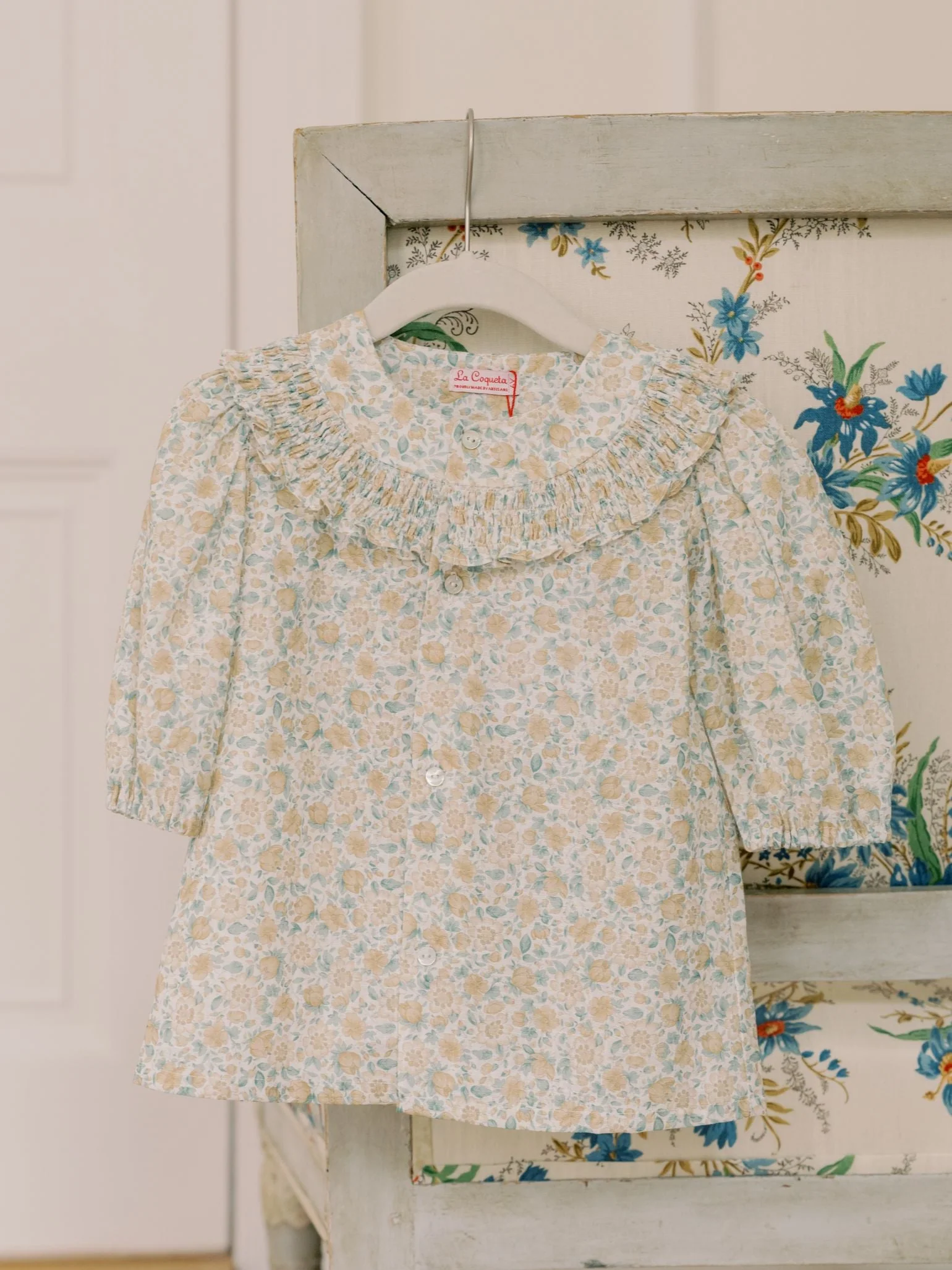 Yellow Floral Violetta Girl Shirt - Image 3